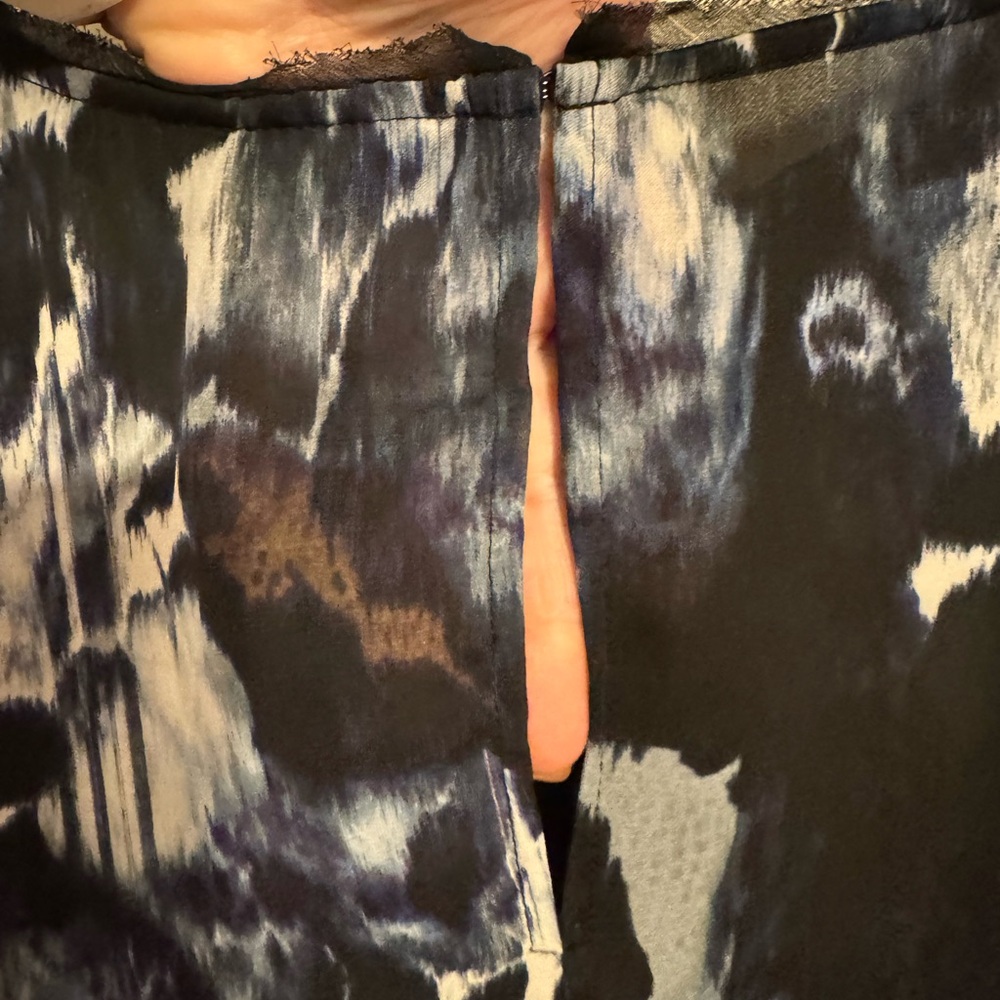 ❤️Simply Vera Vera Wang Black/Gray Print Cap Sleeve Top   XLARGE     #T - Picture 7 of 9